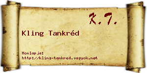 Kling Tankréd névjegykártya